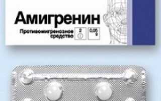 Таблетки Амигренин: инструкция по применению