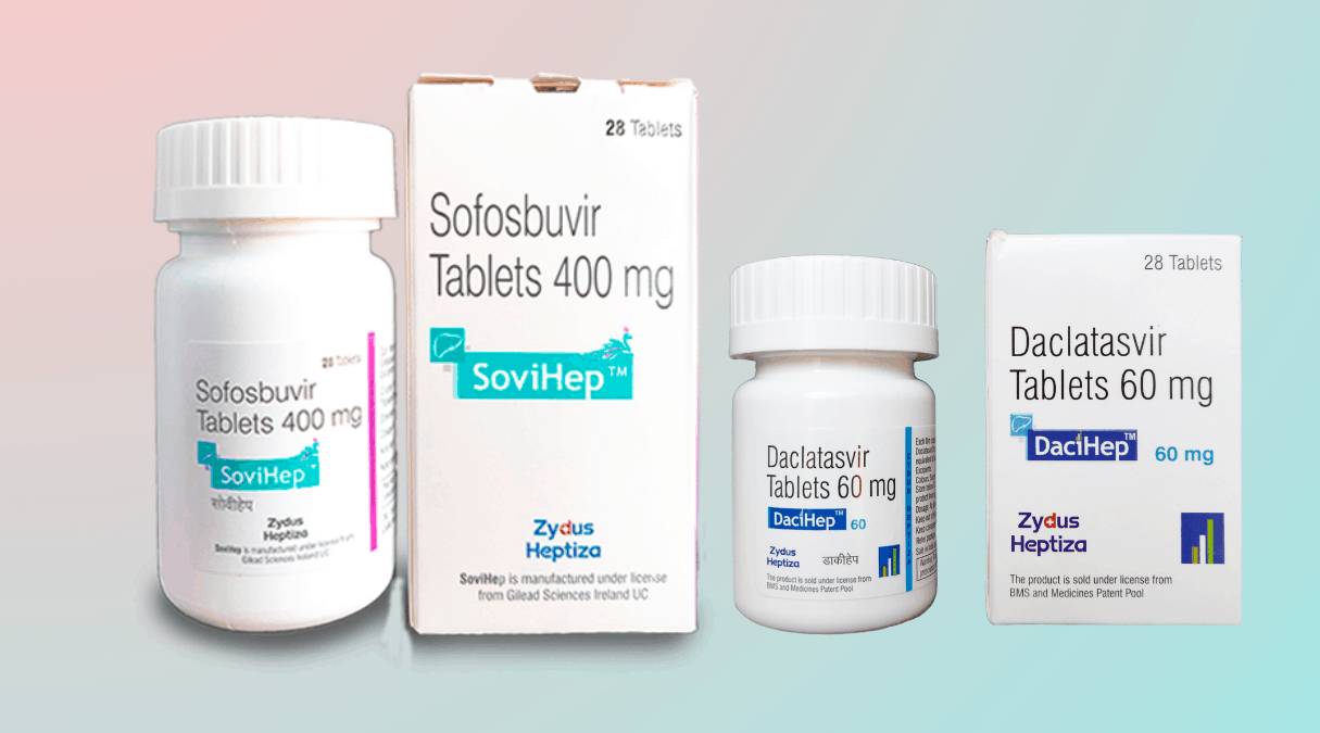 Sofosbuvir Daclatasvir Zydus Софосбувир и Даклатасвир от Zydus Heptiza